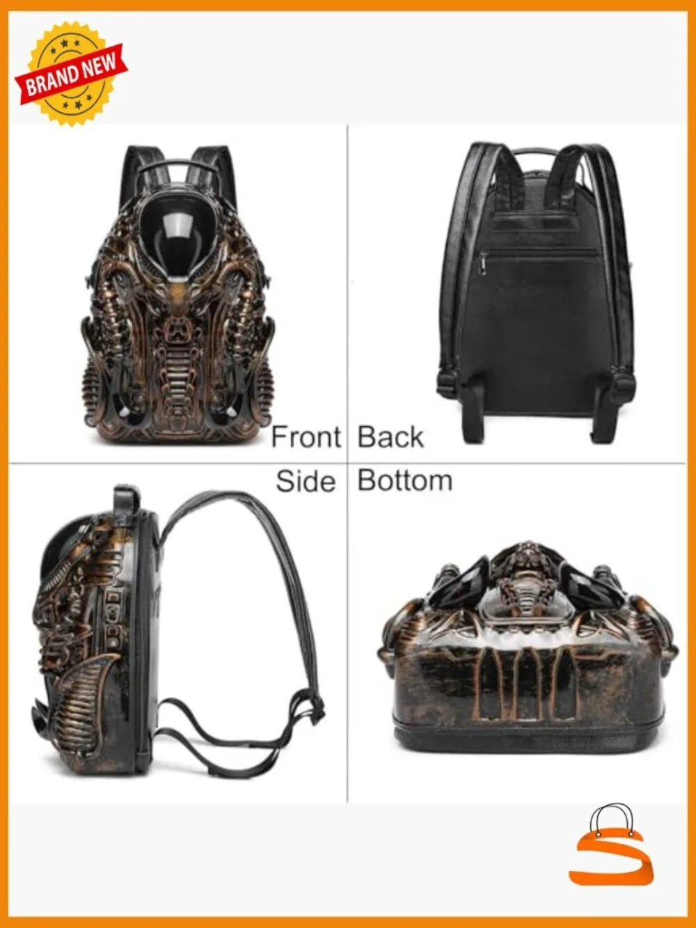 Xenomorph PVC 3D Shaped Purse Alien Backpack Fashion Bag